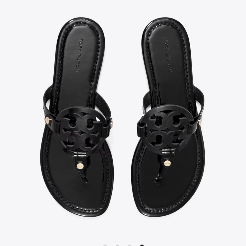 Tory Burch Black Logo Sandals